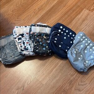 Stylish Kids Cloth Diaper Set - Navy and Gray